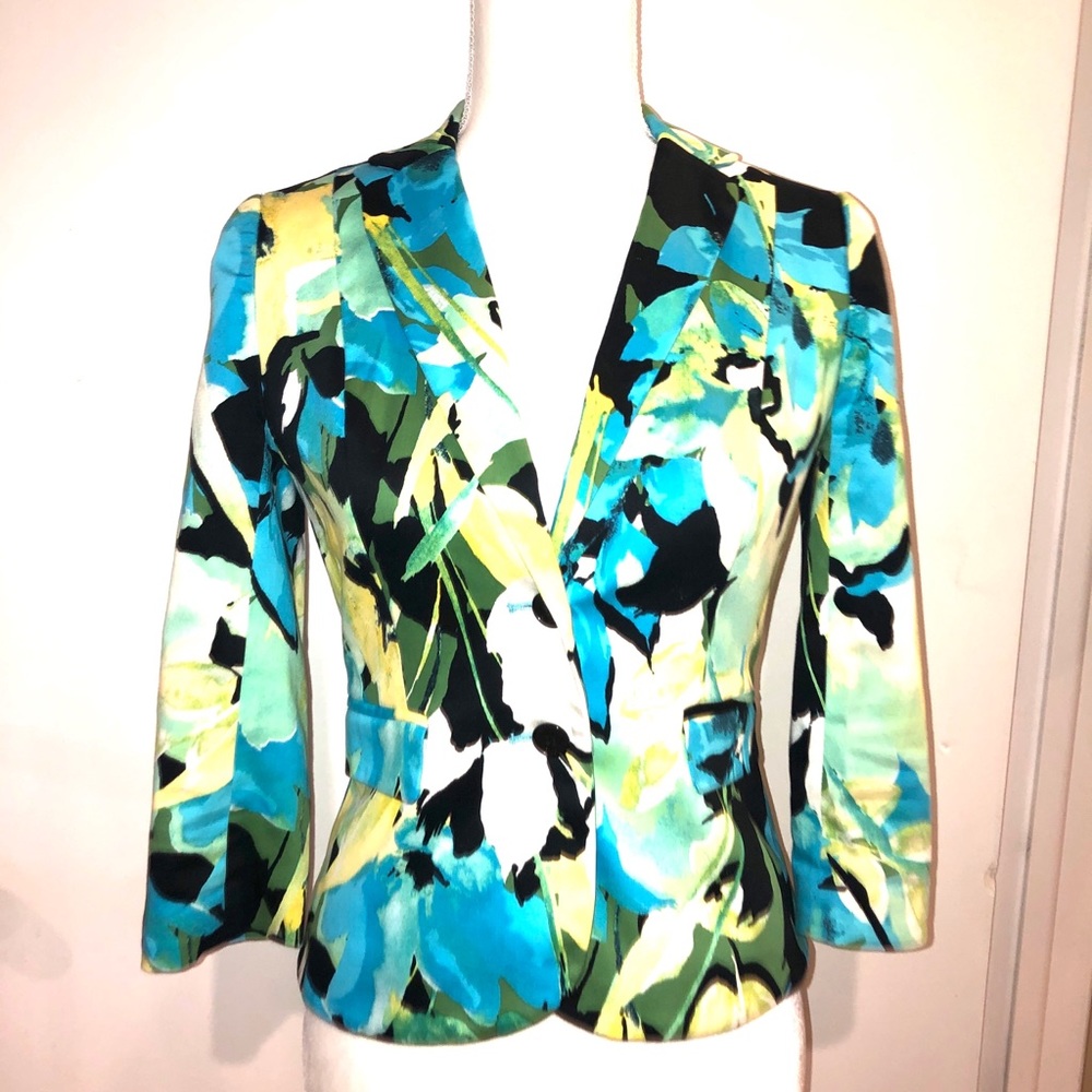 Boston Proper Floral Blazer. Size 2